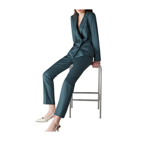 EMME MARELLA Pantaloni Pantalone Donna slim in flanella Verde - Francavilla Moda