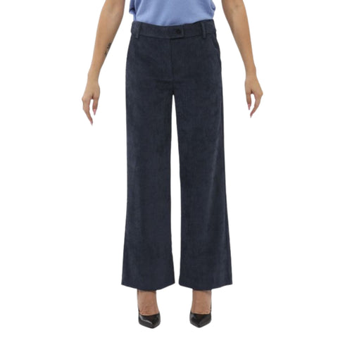 Emme Marella Pantalone Pantalone Dritto in Velluto a Coste Destino Bianco Sporco 40 A25-MARELLA DESTINO-006-40 - Francavilla Moda