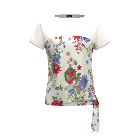 Emme Marella T-shirt T-shirt Donna fantasia con nodo 42 - Francavilla Moda