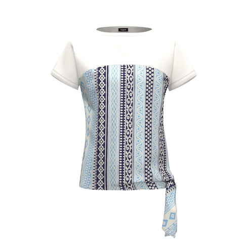 Emme Marella T-shirt T-shirt Donna fantasia con nodo 42 P25 - EMME MARELLASUSANNA - 06 - 42 - Francavilla Moda