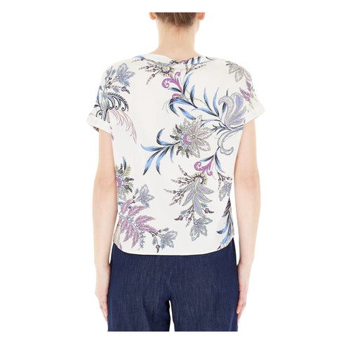 Emme Marella T-shirt T-shirt Donna fantasia palme 40 - Francavilla Moda