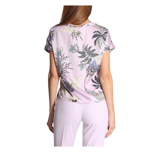 Emme Marella T-shirt T-shirt Donna fantasia palme 40 - Francavilla Moda