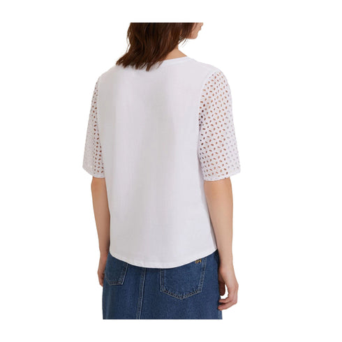 Emme Marella T-shirt T-shirt Donna maniche ricamate S - Francavilla Moda