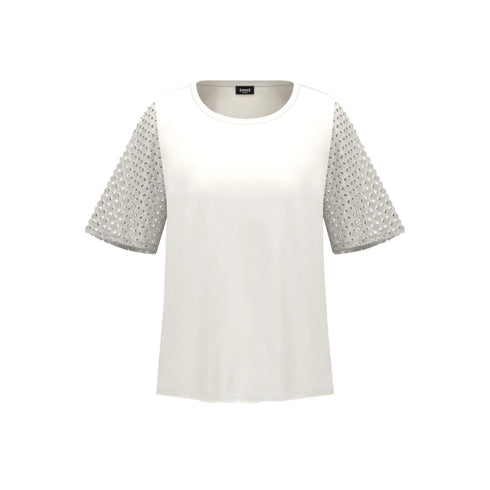 Emme Marella T-shirt T-shirt Donna maniche ricamate S - Francavilla Moda