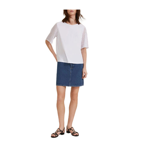 Emme Marella T-shirt T-shirt Donna maniche ricamate S - Francavilla Moda