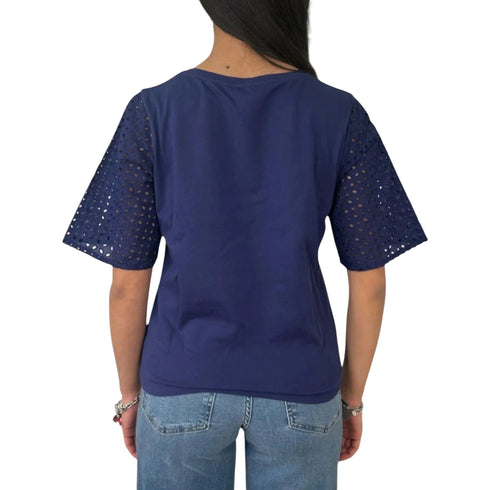 Emme Marella T-shirt T-shirt Donna maniche ricamate S P25 - EMME MARELLAEGER - 05 - S - Francavilla Moda