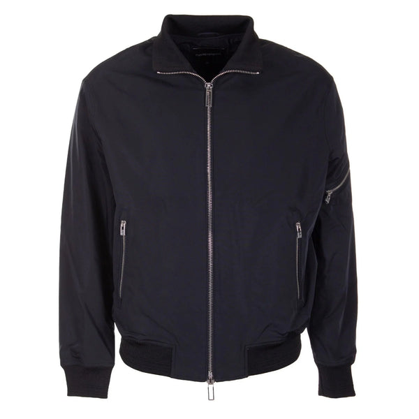 Emporio Armani Giacca bomber Bomber Uomo in tessuto Satin Nero - Francavilla Moda