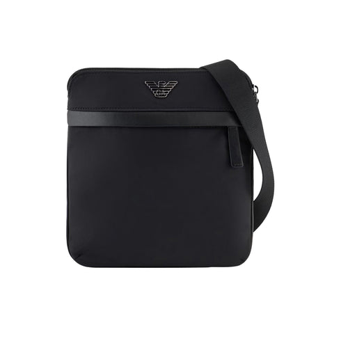 Emporio Armani Borsa a spalla Borsa Uomo piatta in nylon Nero - Francavilla Moda