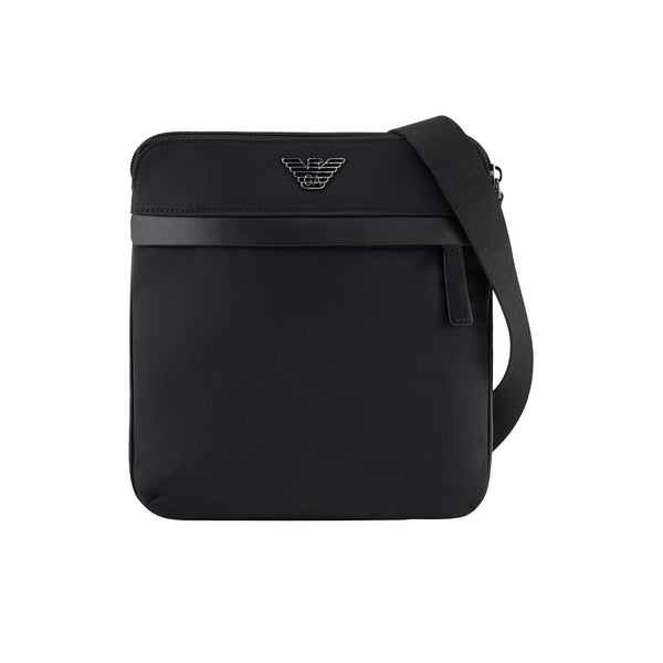 Emporio Armani Borsa a spalla Borsa Uomo piatta in nylon Nero - Francavilla Moda