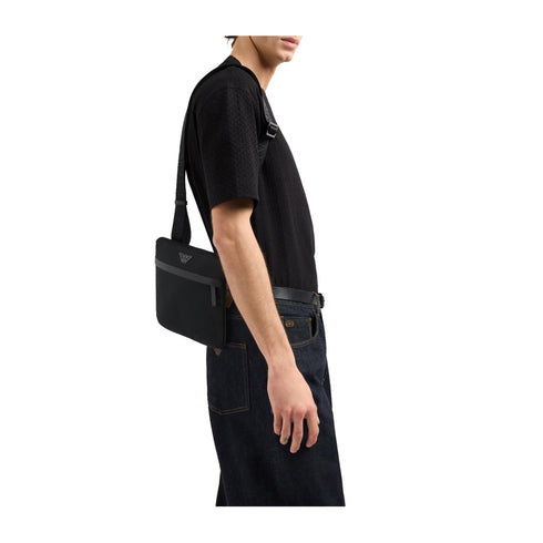 Emporio Armani Borsa a spalla Borsa Uomo piatta in nylon Nero - Francavilla Moda