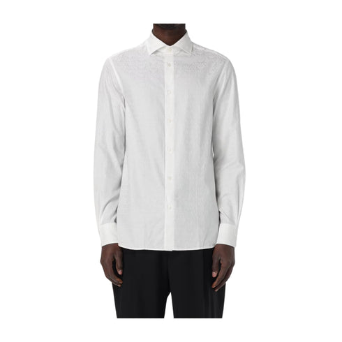 EMPORIO ARMANI Camicia casual Camicia Uomo motivo logo Bianco - Francavilla Moda