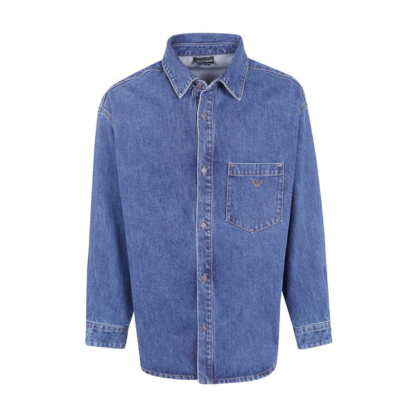 Emporio Armani Camicia casual Camicia Uomo oversize in denim S - Francavilla Moda