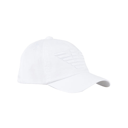 Emporio Armani Berretto con visiera Cappello Uomo con logo tono su tono Bianco - Francavilla Moda