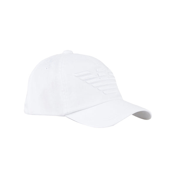 Emporio Armani Berretto con visiera Cappello Uomo con logo tono su tono Bianco - Francavilla Moda
