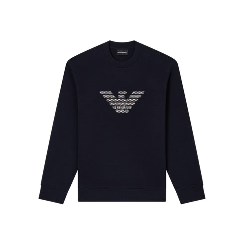 Emporio Armani Felpa girocollo Felpa Uomo girocollo ricamo logo S A25 - EMPORIO ARMANIEM002906AF10013 - MB369 - S - Francavilla Moda