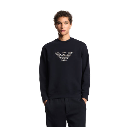 Emporio Armani Felpa girocollo Felpa Uomo girocollo ricamo logo S A25 - EMPORIO ARMANIEM002906AF10013 - MB369 - S - Francavilla Moda