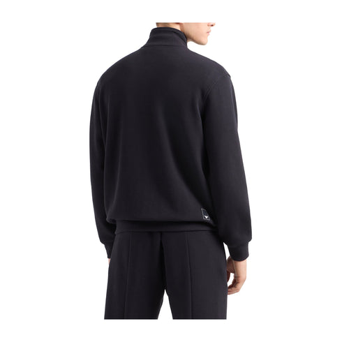 Emporio Armani Felpa con zip Felpe Uomo con lavorazione waffle M - Francavilla Moda