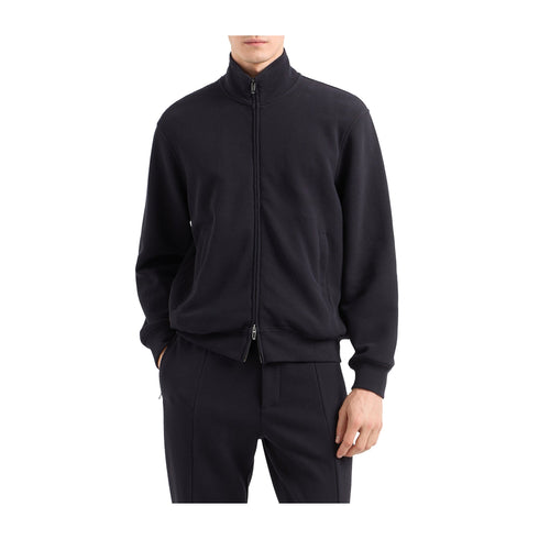 Emporio Armani Felpa con zip Felpe Uomo con lavorazione waffle M - Francavilla Moda