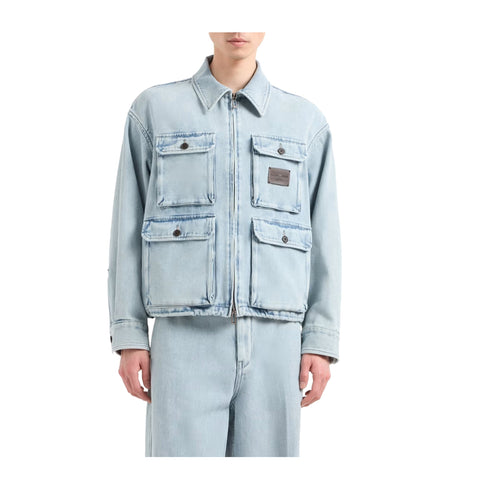 Emporio Armani Giacca Giacca Uomo Field effetto denim 46 P25 - EMPORIO ARMANIEM001356AF13443 - MB003 - 46 - Francavilla Moda