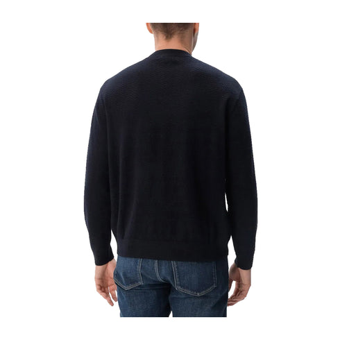 EMPORIO ARMANI Pullover Maglia Uomo Chevron a girocollo Blu A24 - EMPORIO ARMANI6D1MXN1MKCZ - F931 - S - Francavilla Moda