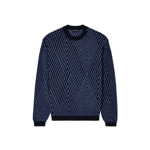 Emporio Armani Pullover Maglia Uomo con maxi rombi S A25 - EMPORIO ARMANIEM002636AF18119 - FB079 - S - Francavilla Moda