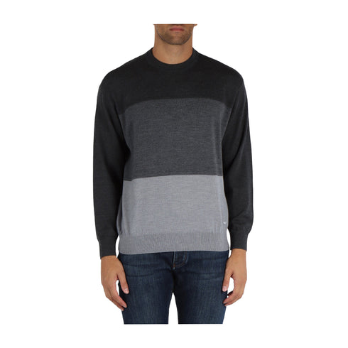 EMPORIO ARMANI Pullover Maglia Uomo fantasia Color Block Grigio A24 - EMPORIO ARMANI6D1MXM1MKBZ - F603 - S - Francavilla Moda