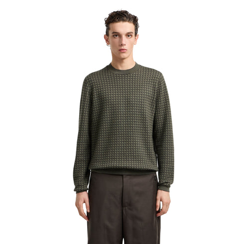 Emporio Armani Maglia Maglia Uomo motivo jacquard S A25 - EMPORIO ARMANIEM001989AF14199 - F8047 - S - Francavilla Moda