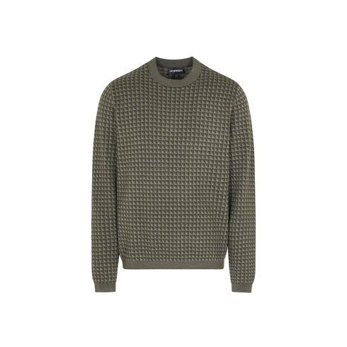 Emporio Armani Maglia Maglia Uomo motivo jacquard S A25 - EMPORIO ARMANIEM001989AF14199 - F8047 - S - Francavilla Moda