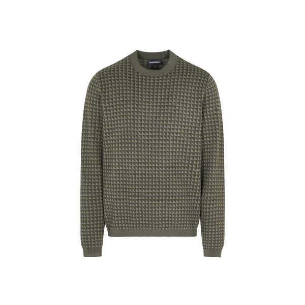 Emporio Armani Maglia Maglia Uomo motivo jacquard S A25 - EMPORIO ARMANIEM001989AF14199 - F8047 - S - Francavilla Moda