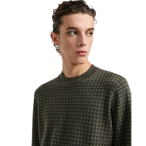 Emporio Armani Maglia Maglia Uomo motivo jacquard S A25 - EMPORIO ARMANIEM001989AF14199 - F8047 - S - Francavilla Moda