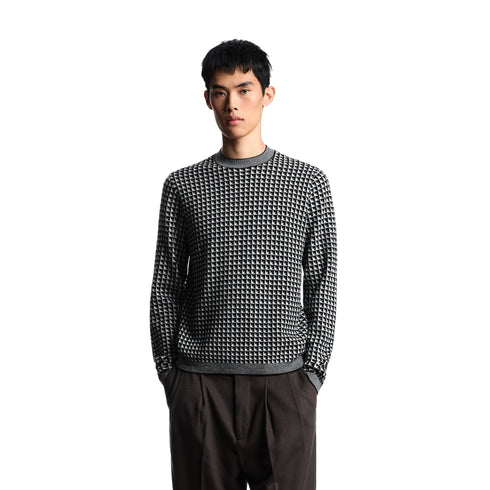 Emporio Armani Maglia Maglia Uomo motivo jacquard S A25 - EMPORIO ARMANIEM001989AF14199 - FC043 - S - Francavilla Moda