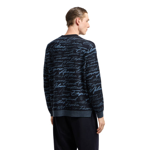 Emporio Armani Pullover Maglia Uomo motivo logo signature S A25 - EMPORIO ARMANIEM002630AF14199 - FB076 - S - Francavilla Moda