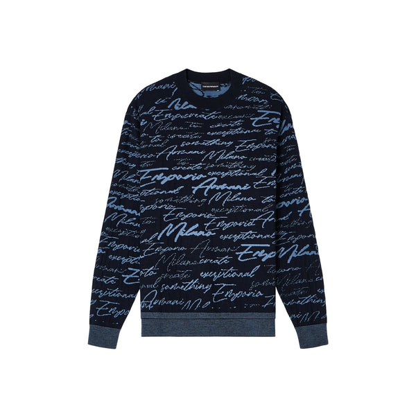 Emporio Armani Pullover Maglia Uomo motivo logo signature S A25 - EMPORIO ARMANIEM002630AF14199 - FB076 - S - Francavilla Moda