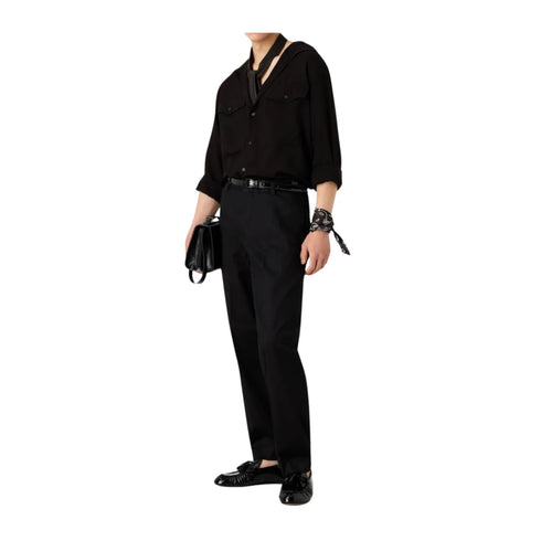 Emporio Armani Pantaloni Pantalone Uomo gamba ampia Nero P24-EMPORIO ARMANI3D1PE11NQTZ-0999-46 - Francavilla Moda