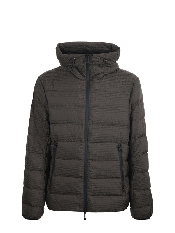 Emporio Armani Piumino corto Piumino corto jaquard logo 48  - Francavilla Moda