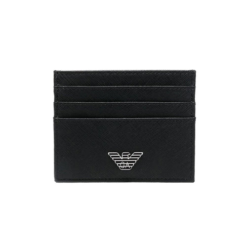 Emporio Armani Portacarte Portacarte Uomo motivo saffiano Nero - Francavilla Moda