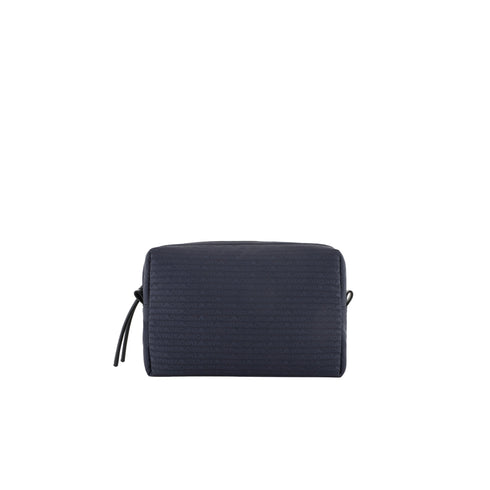 EMPORIO ARMANI Washbag POUCH IN NYLON JACQUARD LOGO LETTERING ALL OVER UNI - Francavilla Moda