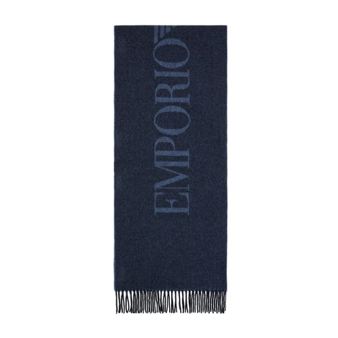 Emporio Armani Sciarpa Sciarpa Uomo bicolore con logo Blu A24 - EMPORIO ARMANI6250723F364 - 00834 - UNI - Francavilla Moda
