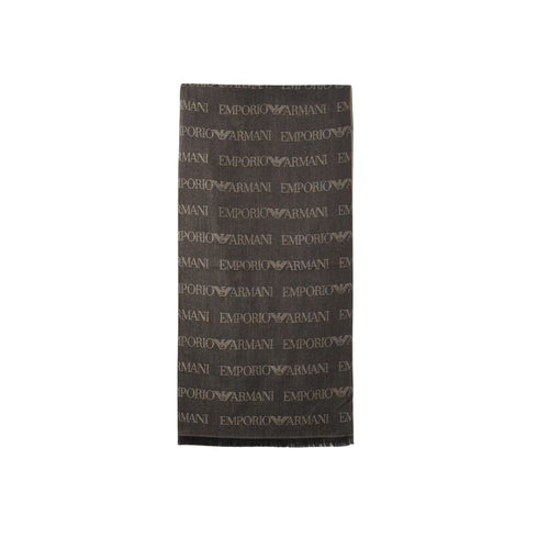 Emporio Armani Sciarpa Sciarpa Uomo multi logo in lana UNI - Francavilla Moda