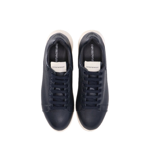 Emporio Armani Sneakers Sneakers Uomo in pelle martellata Blu A24 - EMPORIO ARMANIX4X264XF768 - 00285 - 40 - Francavilla Moda