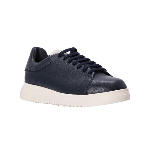 Emporio Armani Sneakers Sneakers Uomo in pelle martellata Blu A24 - EMPORIO ARMANIX4X264XF768 - 00285 - 40 - Francavilla Moda