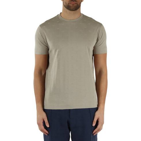Emporio Armani T-Shirt T-shirt Uomo con logo all over sur ton S - Francavilla Moda