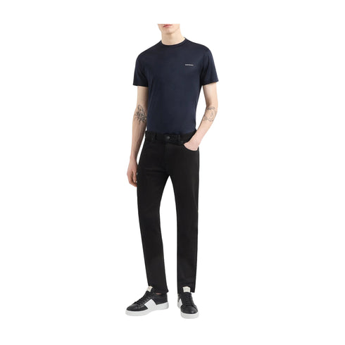 Emporio Armani T-shirt T-shirt Uomo con scritta piccola Blu - Francavilla Moda