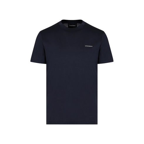 Emporio Armani T-shirt T-shirt Uomo con scritta piccola Blu - Francavilla Moda