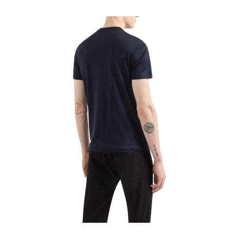 Emporio Armani T-shirt T-shirt Uomo con scritta piccola Blu - Francavilla Moda