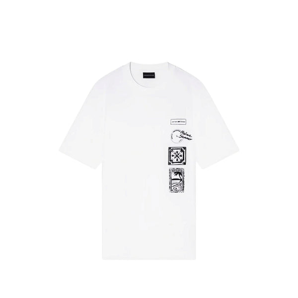 Emporio Armani T-shirt T-shirt Uomo con stampa a contrasto davanti decentrata S P26-EMPORIO ARMANIEM004994AF24470-U0003-S - Francavilla Moda