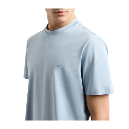 Emporio Armani T-shirt T-shirt Uomo Travel misto cotone Celeste P25 - EMPORIO ARMANIEM000983AF13669 - U9275 - S - Francavilla Moda