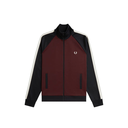 Fred Perry Felpa zip Felpa sportiva uomo con maniche a contrasto zip M P26-FRED PERRYJ2327-597-M - Francavilla Moda