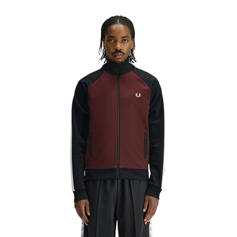 Fred Perry Felpa zip Felpa sportiva uomo con maniche a contrasto zip M P26-FRED PERRYJ2327-597-M - Francavilla Moda