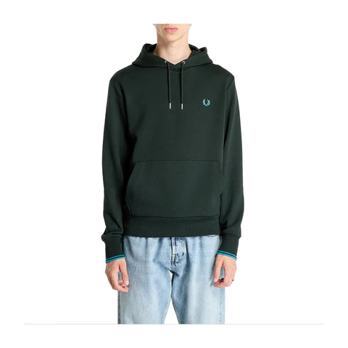 FRED PERRY Felpa con cappuccio Felpa Uomo con a tasca marsupio Botanical A24 - FRED PERRYM2643 - W64 - M - Francavilla Moda